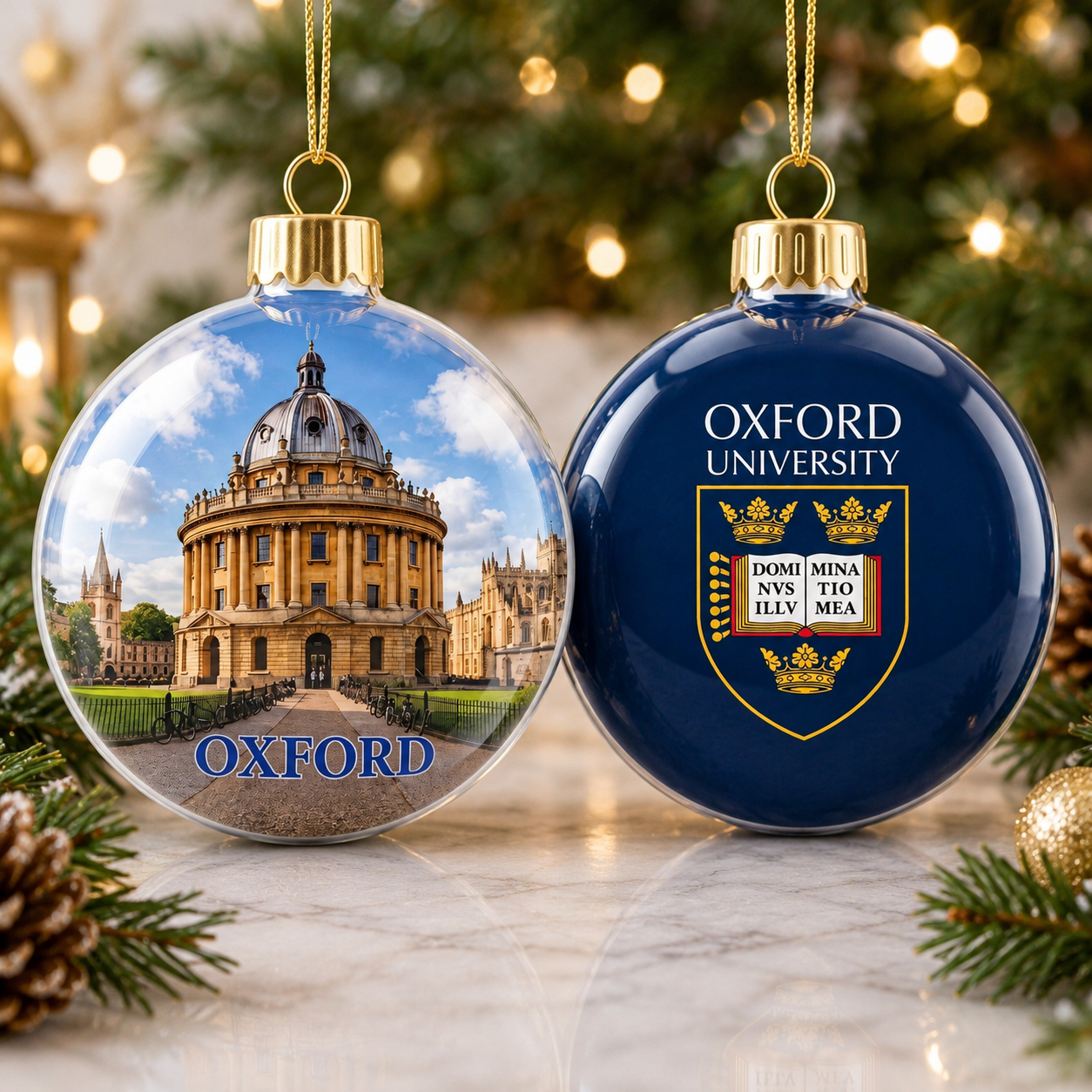 Light up Oxford Christmas Baubles